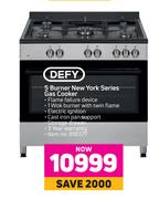 Defy 5 Burner New York Series Gas Cooker