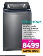 Hisense 18kg Top Loader Washing Machine