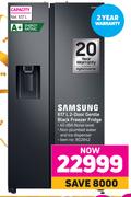 Samsung 617L 2 Door Gentle Black Freezer Fridge