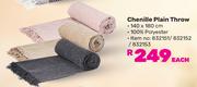Always Home Chenille Plain Throw-Each