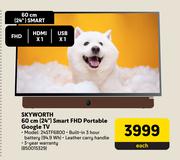 Skyworth 24"(60cm) Smart FHD Portable Google TV 24STF6800