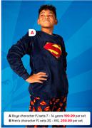 Boys Character PJ Sets 7-14 Years-Per Set