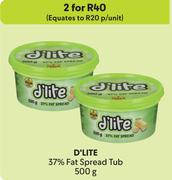 D'Lite 37% Fat Spread Tub-For 2 x 500g