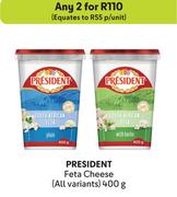 President Feta Cheese (All Variants)-For Any 2 x 400g