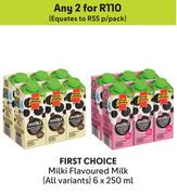First Choice Milki Flavoured Milk (All Variants)-For Any 2 x 6 x 250ml