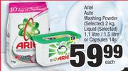 Ariel Auto Washing Powder (Selected) 2kg, Liquid (Selected) 1.1Ltr/ 1.5Ltr Or Capsules 14's Each