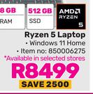 HP 15.6"(39cm) Ryzen 5 Laptop