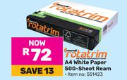 Rotatrim A4 White Paper (500-Sheet Ream)