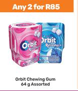 Orbit Chewing Gum Assorted-For 2 x 64g   