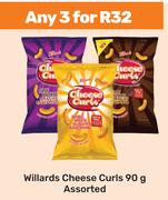 Willards Cheese Curls Assorted-For 3 x 90g      