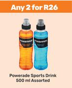 Powerade Sports Drink Assorted-For Any 2 x 500ml