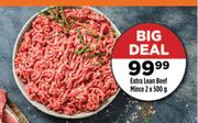 Extra Lean Beef Mince-2 x 500g