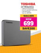 Toshiba 2.5" 1TB Hard Drive