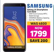 Samsung Galaxy J4 Smartphone Core Gold