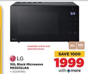 LG 30L Black Microwave MS3032JAS