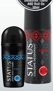 Status Deodorant Body Spray Assorted-130ml Each
