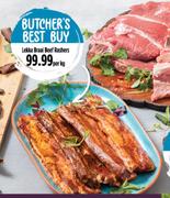 Lekka Braai Beef Rashers-Per kg
