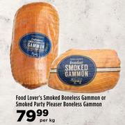 Food Lover's Smoked Boneless Gammon Or Smoked Party Pleaser Boneless Gammon-Per Kg
