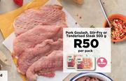 Pork Goulash, Stir Fry Or Tenderised Stek-500g Per Pack