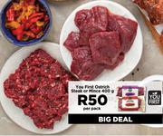 You First Ostrich Steak Or Mince-400g Per Pack
