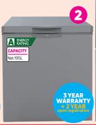 Defy 195L Chest Freezer Satin Metallic DMF513