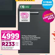 Defy 13 Place Dishwasher Manhattan Grey DDW232