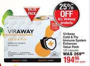 VirAway Cold & Flu Immune System Enhancer Value Pack 120 Capsules-Per Pack