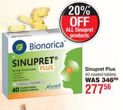 Sinupret Plus 40 Coated Tablets