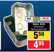 Wall Box Electrical Galvanished 4x2