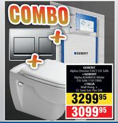 Geberit Alpha Chrome F/Act CIS SAN Combo-Per Combo
