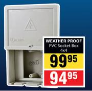 Weather Proof PVC Socket Box 4x4