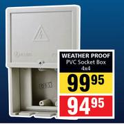 Weather Proof PVC Socket Box 4x4