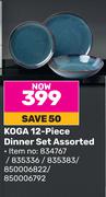 Koga 12 Piece Dinner Set Assorted