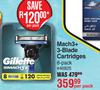 Gillette Mach3+ 3-Blade Cartridges (8-Pack)-Per Pack