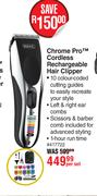 Wahl Chrome Pro Cordless Rechargeable Hair Clipper-Per Set