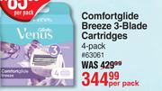 Gillette Venus Comfortglide Breeze 3-Blade Cartridges (4 Pack)-Per Pack