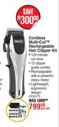 Wahl Cordless Multi-Cut Rechargeable Hair Clipper Kit-Per Set