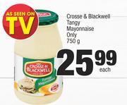 Crosse & Blackwell Tangy Mayonnaise Only-750g Each