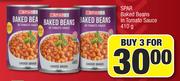 Spar Baked Beans In Tomato Sauce-For 3 x 410g