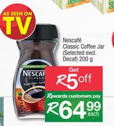 Nescafe Classic Coffee Jar (Selected Excl.Decaf)-200g Each