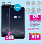 2 x Tecno Pop 2X Plus Smartphone-On Red Flexi 125 + On Promo 65