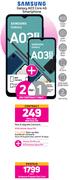 2 x Samsung Galaxy A03 Core 4G Smartphone-On Red Flexi 130 + On Promo 70