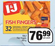 I & J Fish Fingers-800g Per Pack