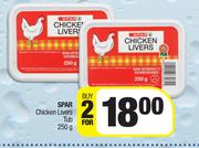 Spar Chicken Livers Tub-For 2 x 250g