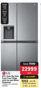 LG 617 Ltr Side-By-Side Frost Free Fridge With Ice And Water Dispenser 462161-Each