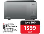 Russell Hobbs Electronic Microwave 850002488-30Ltr Each