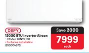 Defy 12000 BTU Inverter Aircon 850004675-Each
