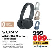 Sony WH-CH520 Bluetooth Headphones-Each
