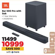JBL Soundbar 500 Pro With Sub
