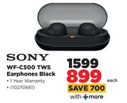 Sony WF-C500 TWS Earphones Black-Each